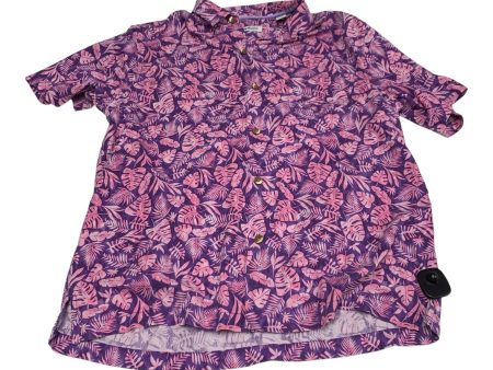 Top Short Sleeve By Tommy Bahama In Pink & Purple, Size: L For Discount