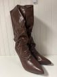 Boots Knee Heels By Clothes Mentor In Brown, Size: 10 Sale