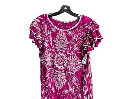 Top Short Sleeve By Solitaire In Pink, Size: M Discount