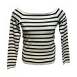 Off Shoulder Top Long Sleeve By J. Crew In Striped Pattern, Size: M For Sale