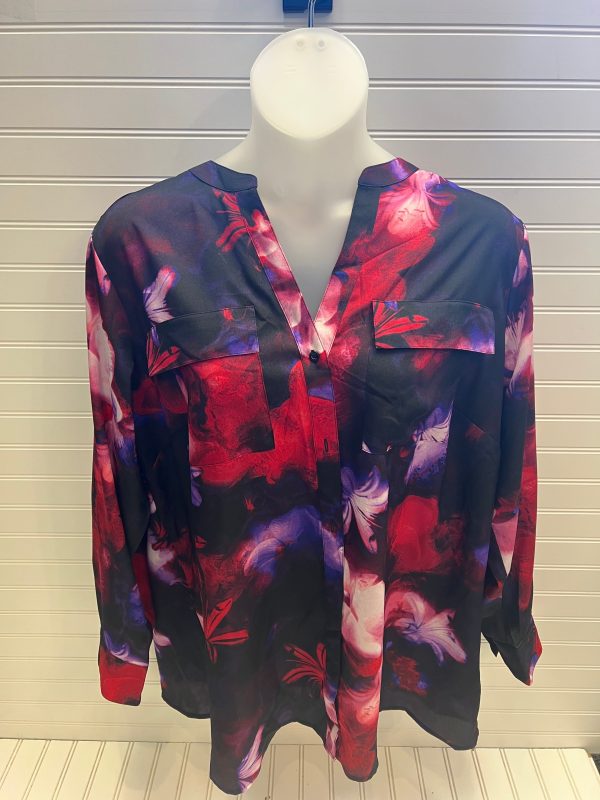 Blouse Long Sleeve By Calvin Klein  Size: 2x Discount