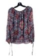 Top Long Sleeve By White House Black Market In Blue & Purple, Size: 4 For Discount