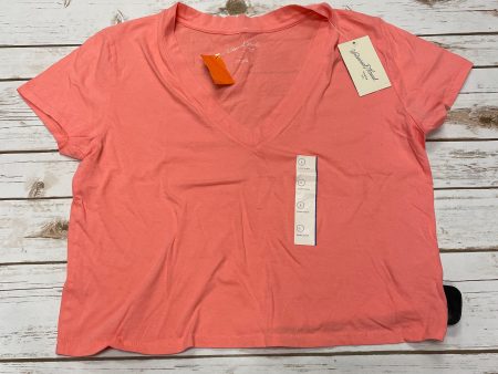 Top Short Sleeve By Universal Thread In Coral, Size: L Hot on Sale