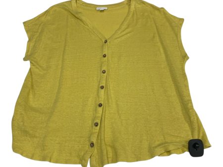 Top Short Sleeve Basic By J. Jill In Yellow, Size: L on Sale