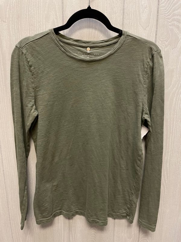 Top Long Sleeve Basic By Elliott Lauren In Green, Size: Xs Online Hot Sale