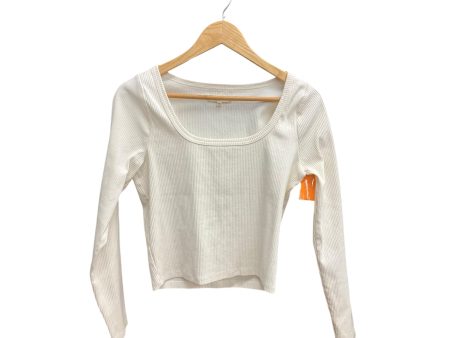 Top Long Sleeve By Madewell In Ivory, Size: L Online