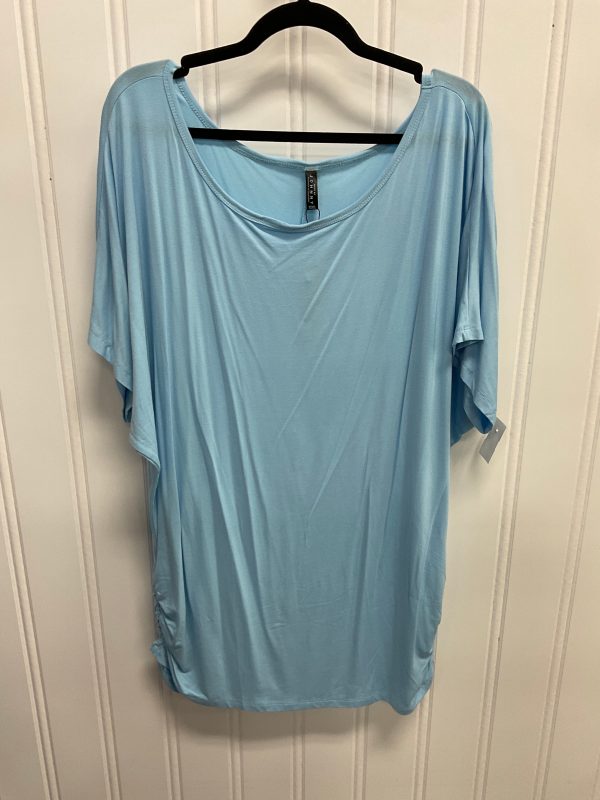 Top Short Sleeve Basic By Cmc In Blue, Size: 4x Cheap