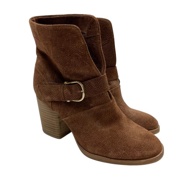 Boots Ankle Heels By Isola In Brown, Size: 7 Online now