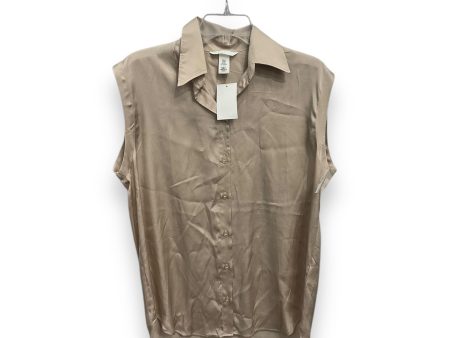 Blouse Sleeveless By H&m In Tan, Size: Xs on Sale