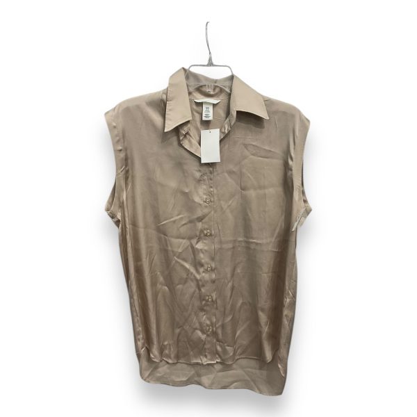 Blouse Sleeveless By H&m In Tan, Size: Xs on Sale