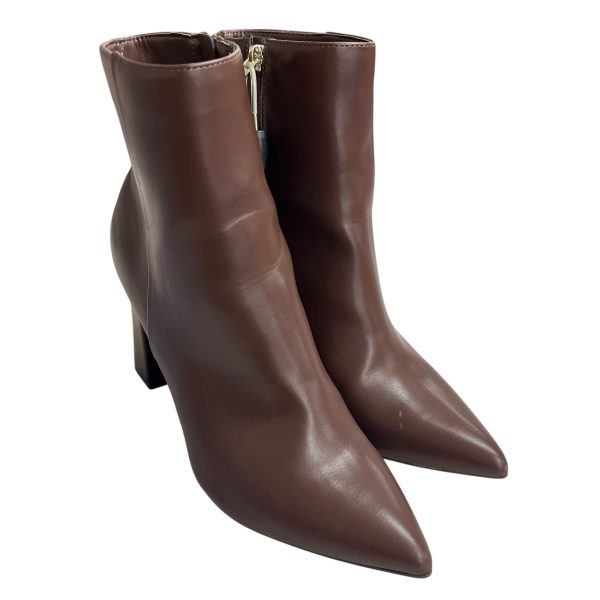 Boots Ankle Heels By Nine West In Brown, Size: 9 Online now