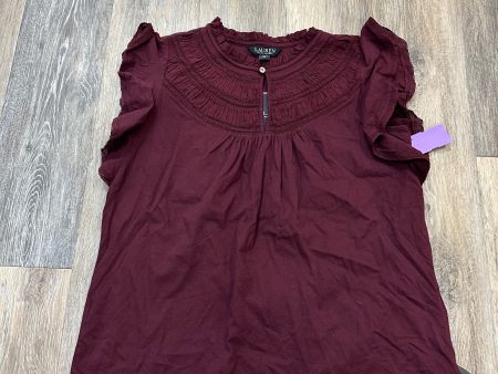 Blouse Short Sleeve By Lauren By Ralph Lauren In Maroon, Size: M Online