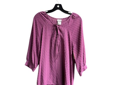 Top 3 4 Sleeve By Matilda Jane In Purple, Size: S on Sale