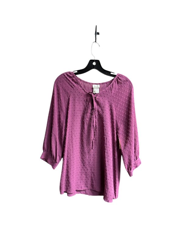 Top 3 4 Sleeve By Matilda Jane In Purple, Size: S on Sale