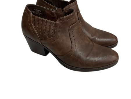 Boots Ankle Heels By Clothes Mentor In Brown, Size: 9 Discount