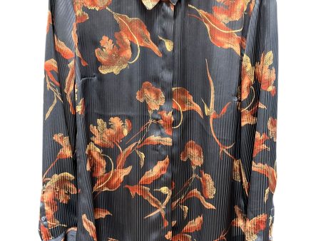 Blouse 3 4 Sleeve By Chicos In Floral Print, Size: Xl Online Sale