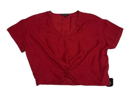 Blouse Short Sleeve By Shinestar In Red, Size: L Supply