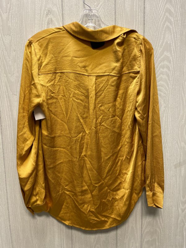 Blouse Long Sleeve By Jones New York In Gold, Size: Xs Cheap