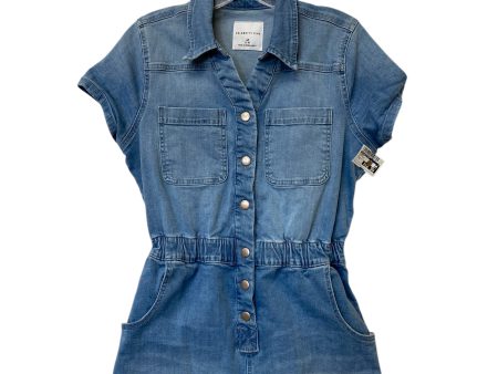 Romper By Celebrity Pink In Blue Denim, Size: M Online Sale