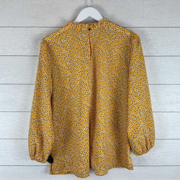 Blouse Long Sleeve By Carolina Belle In Yellow, Size: Xl Online Sale