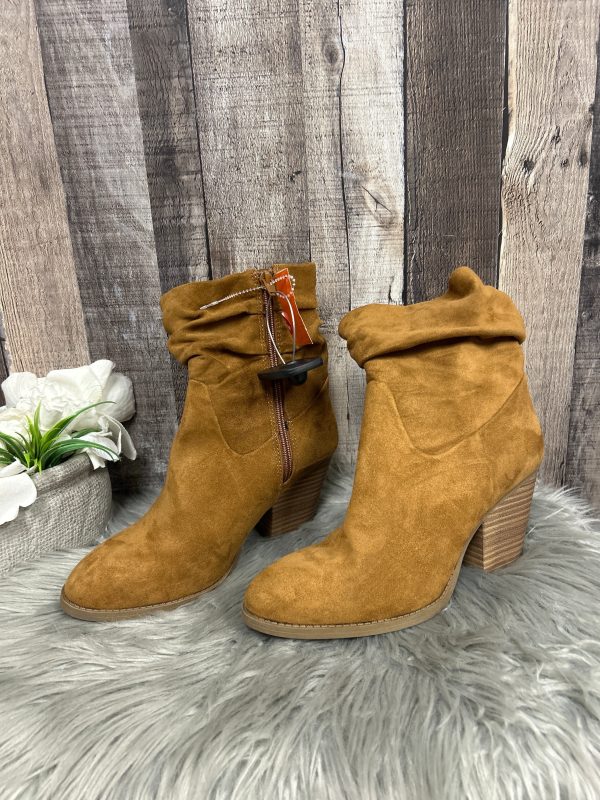 Boots Ankle Heels By Universal Thread In Tan, Size: 8 Online Hot Sale