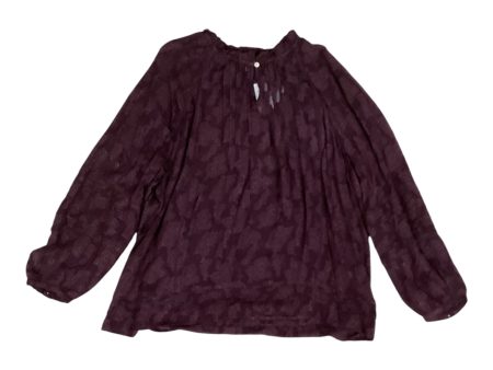 Blouse Long Sleeve By J. Jill In Purple, Size: L Online