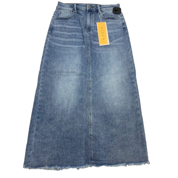 Skirt Maxi By Risen In Blue Denim, Size: M Online now