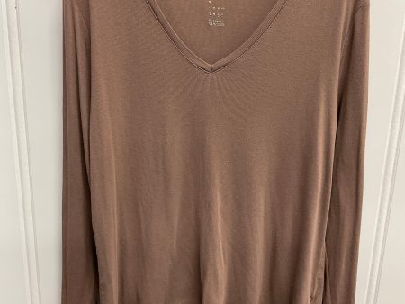 Top Long Sleeve Basic By A New Day In Tan, Size: Xxl Online