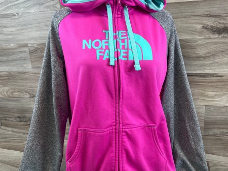 Athletic Sweatshirt Hoodie By The North Face In Grey & Pink, Size: L Sale