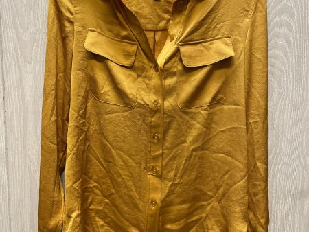 Blouse Long Sleeve By Jones New York In Gold, Size: Xs Cheap