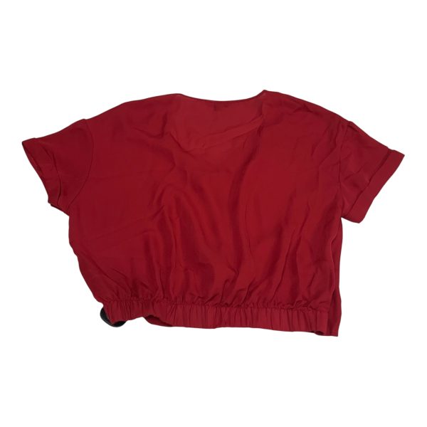 Blouse Short Sleeve By Shinestar In Red, Size: L Supply