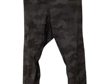 Athletic Capris By Lululemon In Camouflage Print, Size: 18 For Cheap