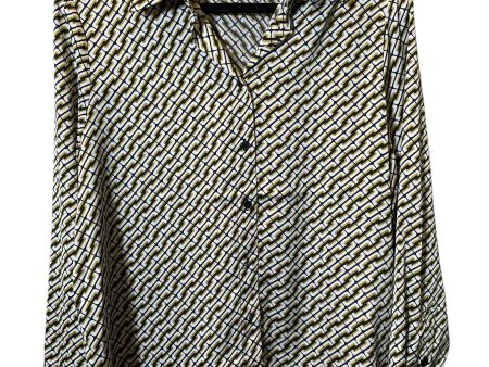 Blouse Long Sleeve By Rachel Zoe In Geometric Pattern, Size: M Online Sale