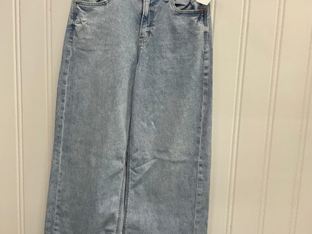 Jeans Wide Leg By American Eagle In Blue Denim, Size: 2 For Discount