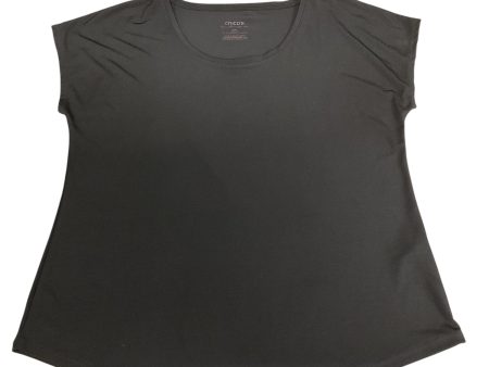 Top Short Sleeve Basic By Chicos In Black, Size: L Online Sale