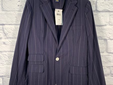 Blazer Designer By Ralph Lauren Collection In Blue & White, Size: L For Sale