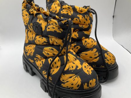 Boots Designer By Farm Rio In Black & Yellow, Size: 8.5 Discount