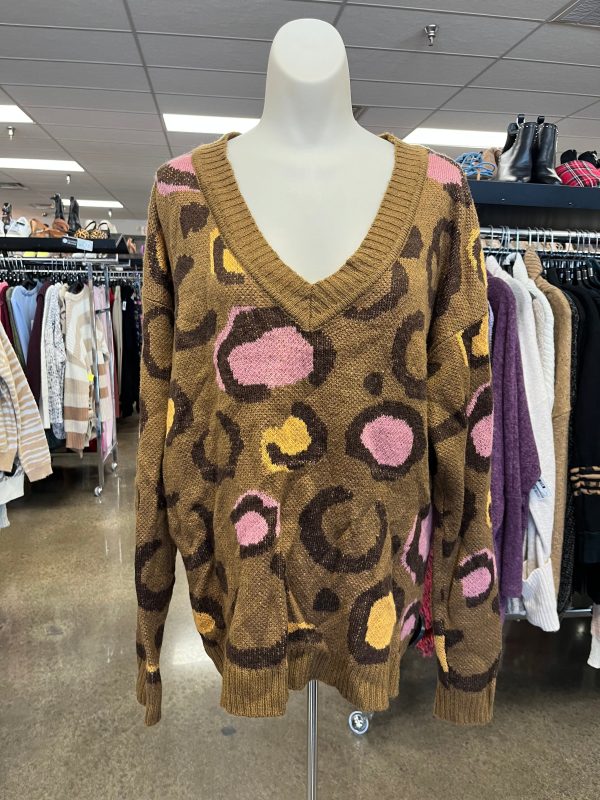 Sweater By Andree By Unit In Brown, Size: L For Cheap