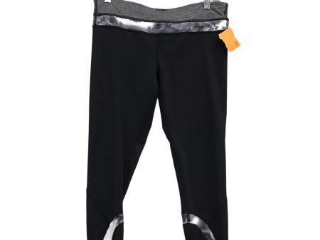 Athletic Capris By Lululemon In Black & Grey, Size:M Cheap