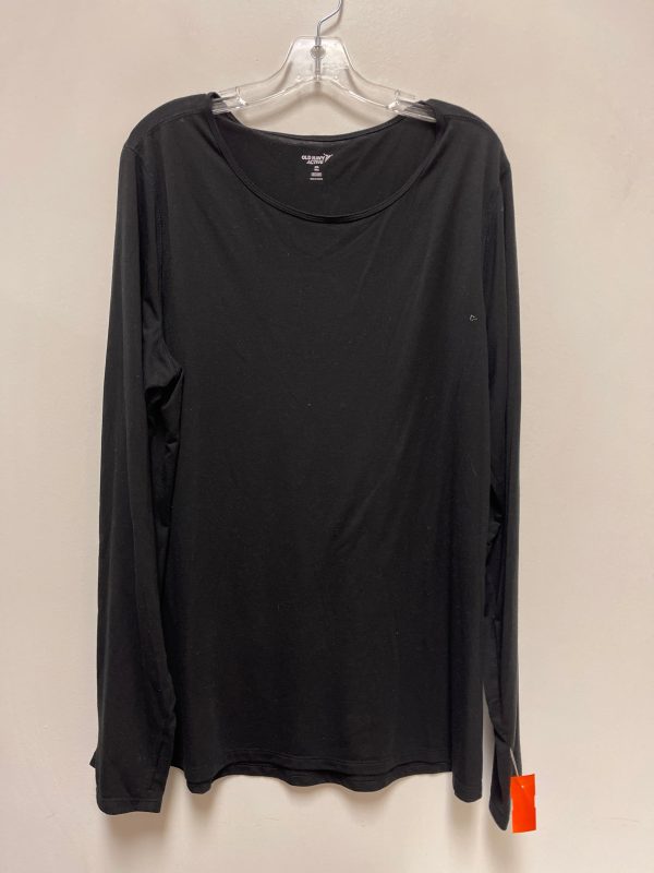 Athletic Top Long Sleeve Crewneck By Old Navy In Black, Size: 2x Online Hot Sale