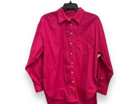 Blouse Long Sleeve By Maeve In Pink, Size: S Cheap