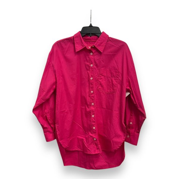 Blouse Long Sleeve By Maeve In Pink, Size: S Cheap