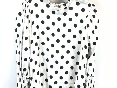 Blouse Long Sleeve By Zara Women In Polkadot Pattern, Size: L Fashion