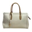 Business Top Handles Embossed Patent Leather Handbag By Arcadia, Size: Large Fashion