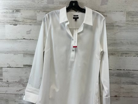 Blouse Long Sleeve By Talbots In White, Size: M For Cheap