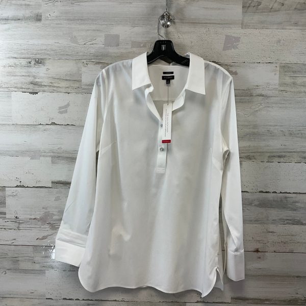 Blouse Long Sleeve By Talbots In White, Size: M For Cheap