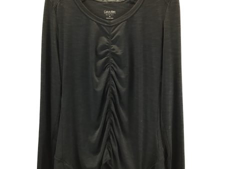 Athletic Top Long Sleeve By Calvin Klein In Black, Size: M Online now