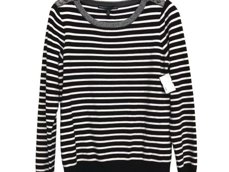 STRIPED PATTERN SWEATER by WHITE HOUSE BLACK MARKET Size:L Online now