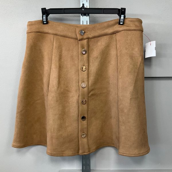 Skirt Mini & Short By Clothes Mentor In Brown, Size: L Online now