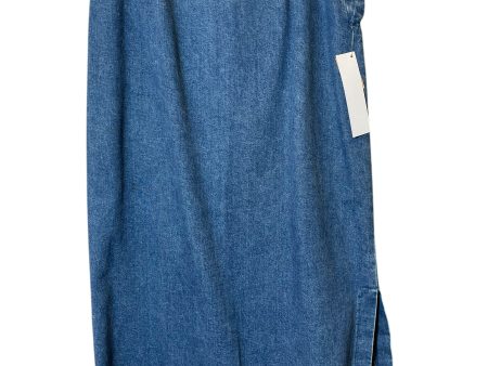 Skirt Midi By Eddie Bauer In Blue Denim, Size: 8 Fashion